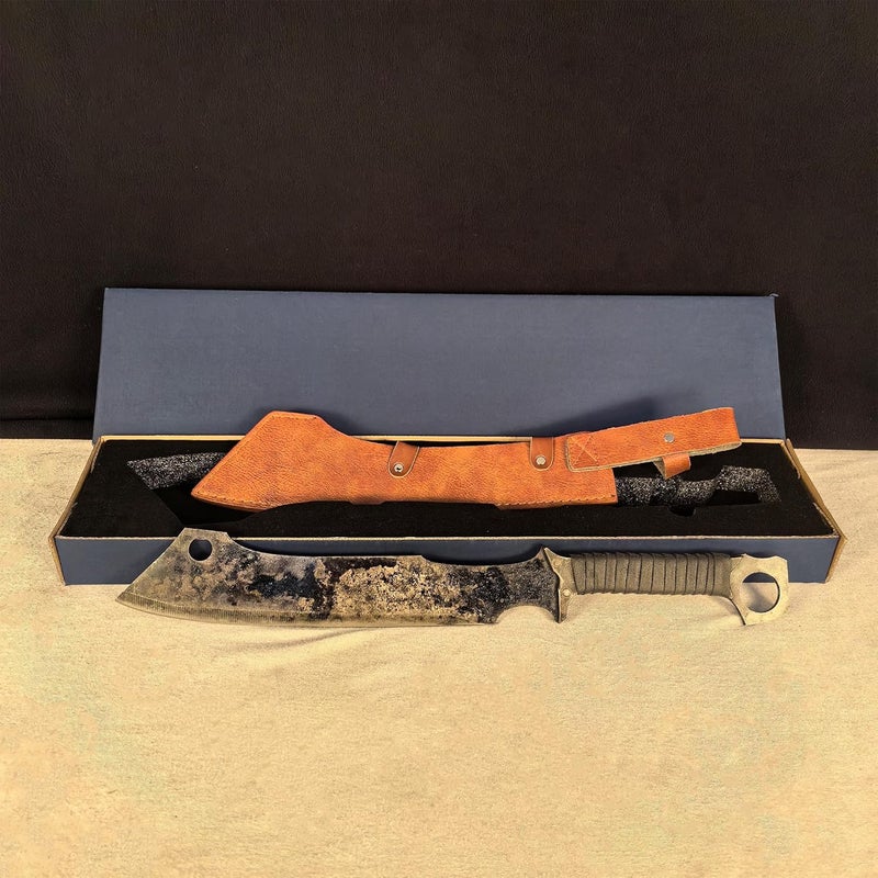 SV Handmade cast Manganese Steel Chopping Blade Sword, Full Tang, Outdoor, Hunting, Camping, Hiking, Survival, with Protective Cover, Multiple Styles to Choose from - Image 3
